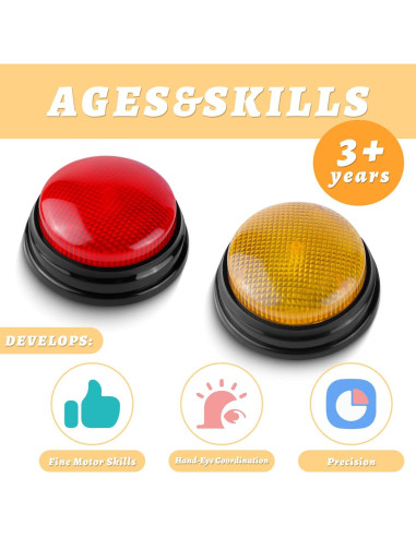 Timbres de Juego BEAN LIEVE 2-Pack LED Sonidos Únicos