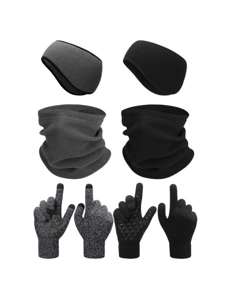 Conjunto de Invierno SATINIOR: 2 Bandas Calentadoras, 2 Gaiters y 2 Guantes Táctiles Conjunto de Invierno SATINIOR: 2 Bandas Calentadoras, 2 Gaiters y 2 Guantes Táctiles