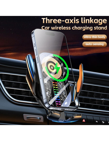 Soporte para teléfono de coche HOLIKLJY con carga inalámbrica 15W Soporte para teléfono de coche HOLIKLJY con carga inalámbrica 15W