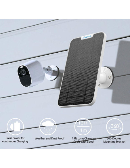 Panel Solar 4W Shyueda para Arlo Essential Spotlight - 2 Piezas Panel Solar 4W Shyueda para Arlo Essential Spotlight - 2 Piezas