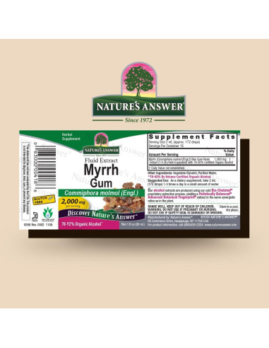 Resina de Goma Oleosa de Mirra Nature's Answer 60ml