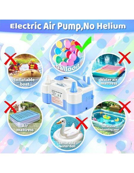 Bomba de Aire Eléctrica Anordsem para Globos - Inflado Rápido Bomba de Aire Eléctrica Anordsem para Globos - Inflado Rápido