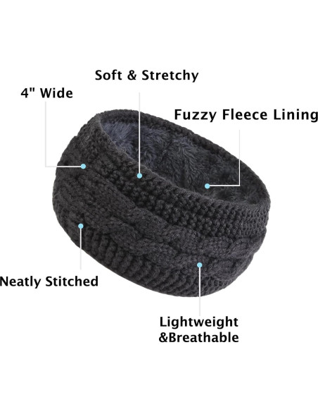 Diadema de Invierno Huachi para Mujeres - Set de 3 Colores Diadema de Invierno Huachi para Mujeres - Set de 3 Colores