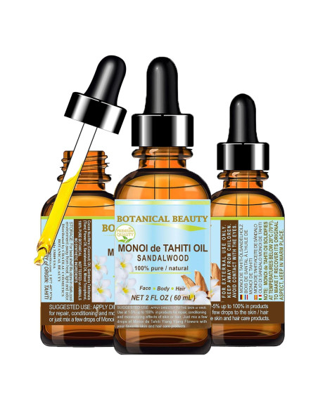 Aceite de Sándalo Monoi de Tahiti 100% Puro 60 ml - Cuidado Piel y Cabello Aceite de Sándalo Monoi de Tahiti 100% Puro 60 ml - Cuidado Piel y Cabello