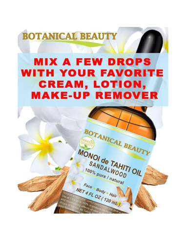 Aceite de Sándalo Monoi de Tahiti 100% Puro 60 ml - Cuidado Piel y Cabello