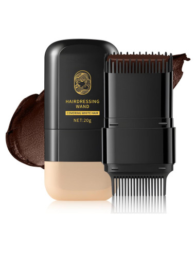 Stick de Tinte para Cabello 2 en 1 Unisex Marrón Castaño