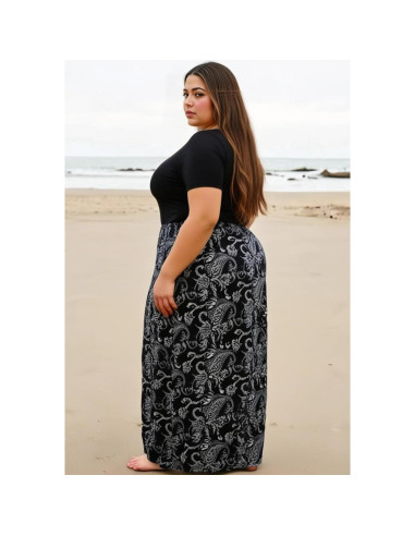 Vestido Maxi Talla Grande Nemidor Negro Anacardo 14 Plus