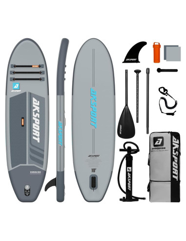Tabla de Paddle Inflable AKSPORT SN063 3.05m Gris con Accesorios