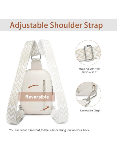 Bolsa Cruzada Antirrobo DIOMO para Mujeres - Cuero Vegano 0.32kg