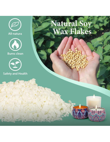 Kit de Fabricación de Velas SAEUYVB - Cera de Soya 0.91 kg