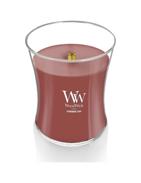 Vela de Hora de Arena Mediana WoodWick Canela Chai 283.5g Vela de Hora de Arena Mediana WoodWick Canela Chai 283.5g