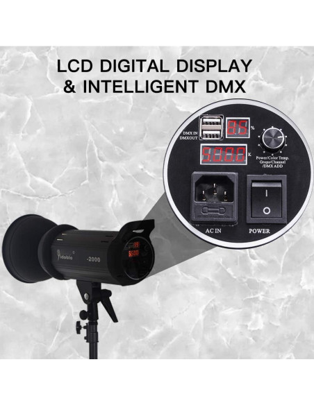 Yidoblo VH-2000II Luz LED Bi-Color 200W para Video 5500K Yidoblo VH-2000II Luz LED Bi-Color 200W para Video 5500K
