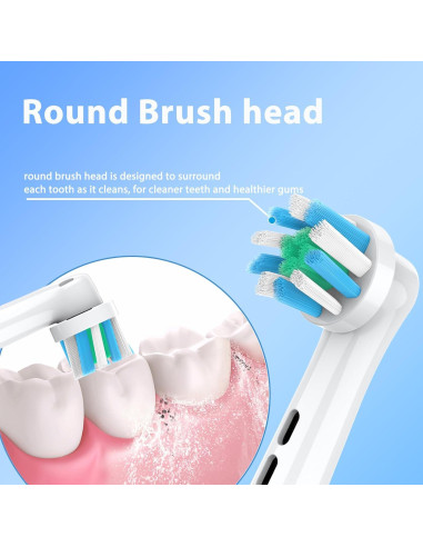 Cabezas de Repuesto Caslynor para Oral B Pro 100/500/1000 - 4 Unidades