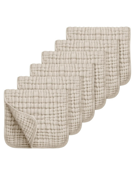 Paquete de 6 Pañales de Eructo Looxii 20x10 cm Algodón Muselina Paquete de 6 Pañales de Eructo Looxii 20x10 cm Algodón Muselina