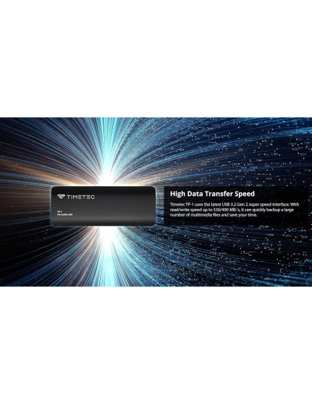 SSD Externo Portátil Timetec 256GB USB 3.2 Gen2 550MB/s SSD Externo Portátil Timetec 256GB USB 3.2 Gen2 550MB/s