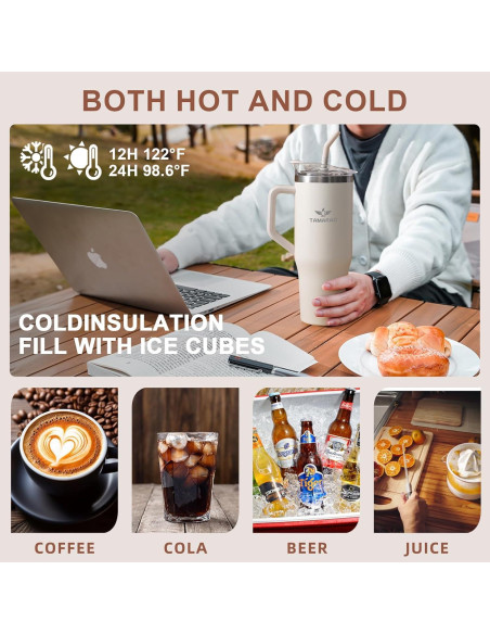 Taza de 1.18 L Tamarac con Asa y Tapa Aislante Taza de 1.18 L Tamarac con Asa y Tapa Aislante