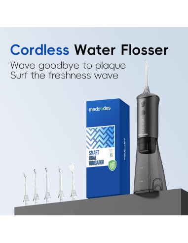 Irrigador Oral Inalámbrico Medcodes F5 300ML 3 Modos Negro