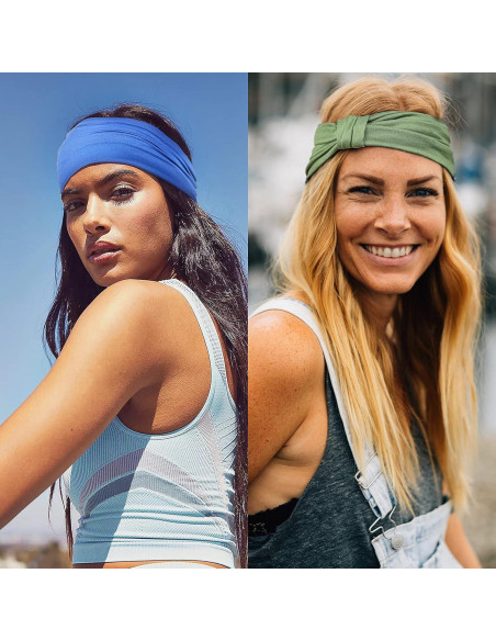 Diademas Anchas GILI 6 Piezas para Mujeres - Absorbentes y Elásticas Diademas Anchas GILI 6 Piezas para Mujeres - Absorbentes y Elásticas