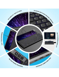 Teclado RGB BQAA K1 con Pantalla Táctil 12.6" HD IPS 2