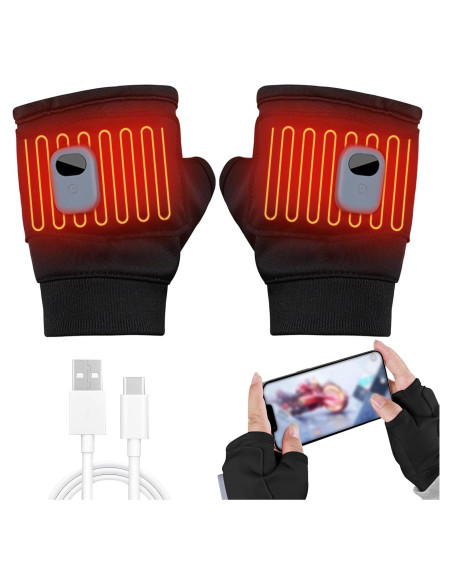 Guantes Calentados Recargables Putyhet para Mujeres - Negro Guantes Calentados Recargables Putyhet para Mujeres - Negro