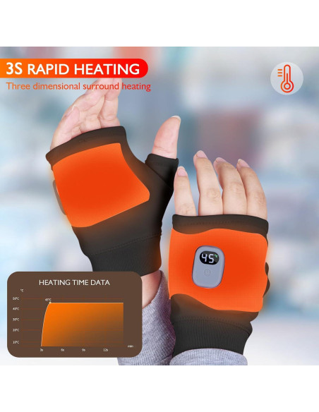 Guantes Calentados Recargables Putyhet para Mujeres - Negro Guantes Calentados Recargables Putyhet para Mujeres - Negro