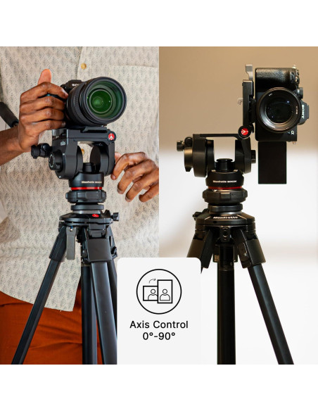 Cabezal de Video Fluido Manfrotto 500X, Carga 5kg, Base Plana Cabezal de Video Fluido Manfrotto 500X, Carga 5kg, Base Plana