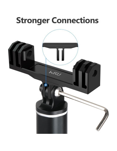 Adaptador de Trípode Doble Twin HSU para GoPro Hero 13-6