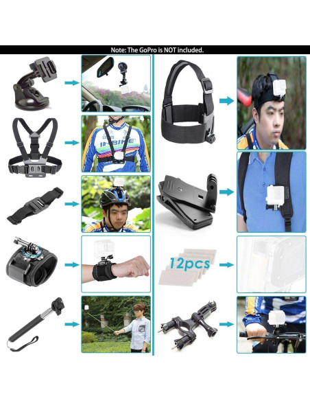 Kit de Accesorios para Cámara de Acción Navitech 50-en-1 Kit de Accesorios para Cámara de Acción Navitech 50-en-1