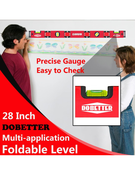 Niveladora Plegable Dobetter 71 cm con Burbuja 45/90/180 Niveladora Plegable Dobetter 71 cm con Burbuja 45/90/180