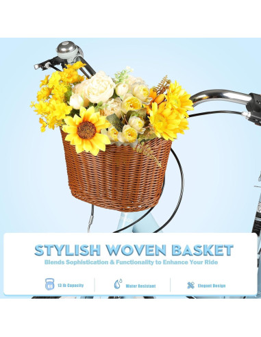 Bicicleta de Playa Plegable Gasgo 26" 7 Velocidades Azul