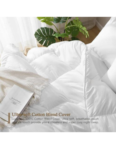 Edredón DWR de Plumas Super King Blanco 120x120 cm Ligero Edredón DWR de Plumas Super King Blanco 120x120 cm Ligero
