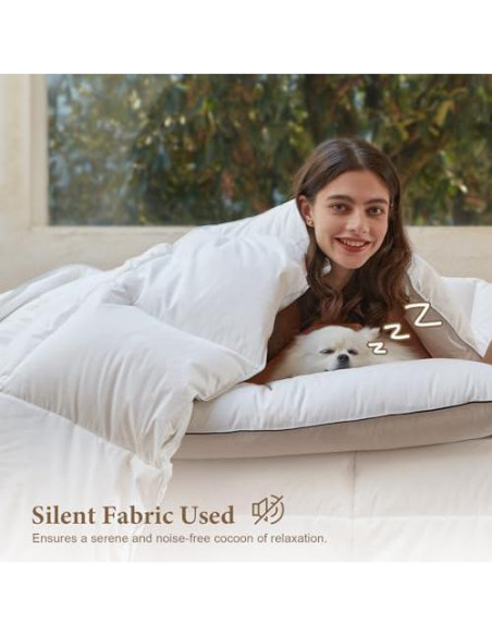 Edredón DWR de Plumas Super King Blanco 120x120 cm Ligero Edredón DWR de Plumas Super King Blanco 120x120 cm Ligero