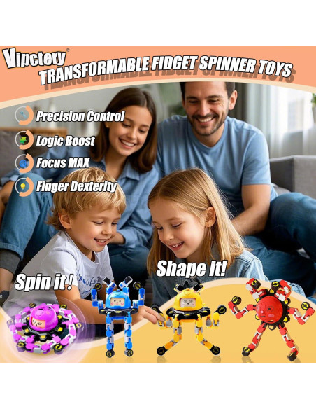 12 Piezas Spinners Antiestrés Transformables Vipctery 12 Piezas Spinners Antiestrés Transformables Vipctery