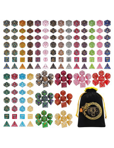 Conjunto de Dados Poliedricos CiaraQ - 182 Piezas para D&D