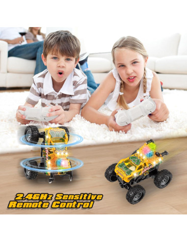 Coche de Control Remoto TOHIBEE Amarillo 2.4GHz para Niños