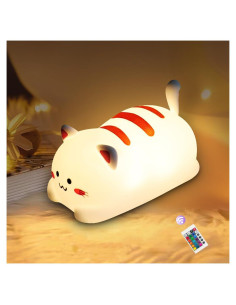 Luz Nocturna de Gato de Silicona Hasdlga 14cm Recargable