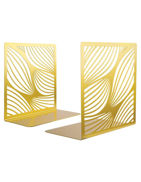 Soportes de Libros Decorativos NiHome Metal Dorado 16cm Soportes de Libros Decorativos NiHome Metal Dorado 16cm