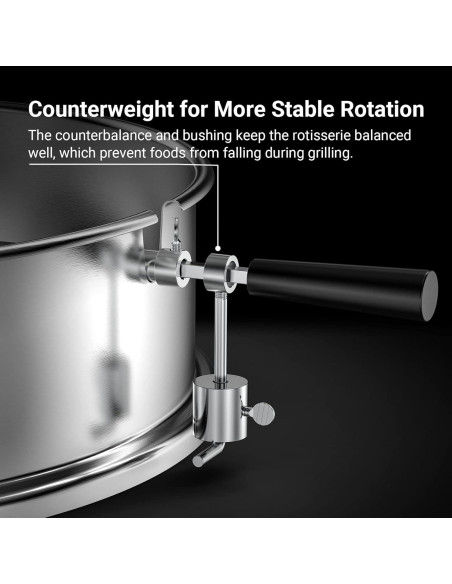 Kit Rotisserie Acero Inoxidable Onlyfire para Parrilla 57 cm Kit Rotisserie Acero Inoxidable Onlyfire para Parrilla 57 cm