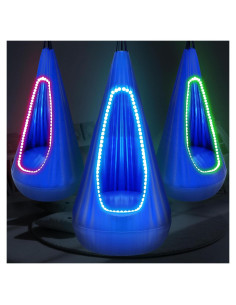Columpio Pod Iluminado AIHSUMC para Niños - 118 kg - Azul