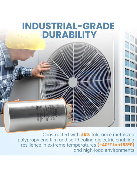 Capacitor de Arranque Doble 40+5 uF Trane CPT00668 440 VAC Capacitor de Arranque Doble 40+5 uF Trane CPT00668 440 VAC