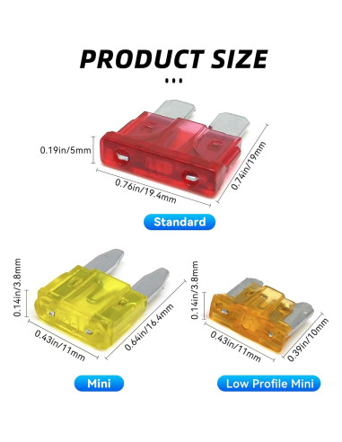 Kit de Fusibles Automotrices Tioollev 306PCS Estándar Mini