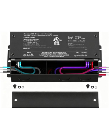 Controlador LED Dimmable 60W EoJoycels 24V IP67 UL Listado