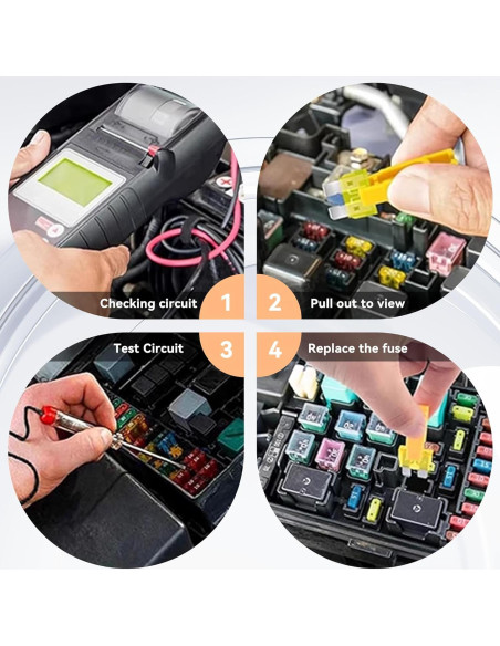 Kit de Fusibles Automotrices Tioollev 306PCS Estándar Mini Kit de Fusibles Automotrices Tioollev 306PCS Estándar Mini