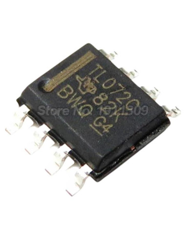 100 Piezas Amplificadores Operacionales TL072C SOP8 JFET
