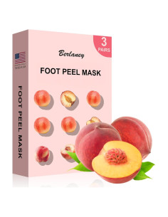 Mascarilla Exfoliante para Pies Berlaney - 3 Pares Durazno