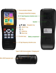 Lector Escritor RFID HENAXSAD HERNAS-X100, 249g, Pantalla 3.2" 2