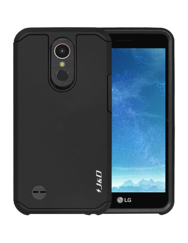 Funda Protectora Híbrida J&D para LG K20 V, K20 Plus, Negro
