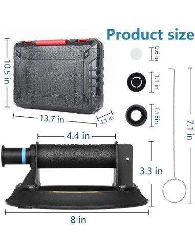 Ventosas de Succión FLAVOCAL 20 cm Alta Resistencia 108.9 kg