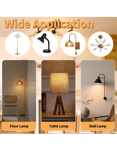 Paquete de 12 Bombillas LED Vintage A19 Edison 4W 2200K
