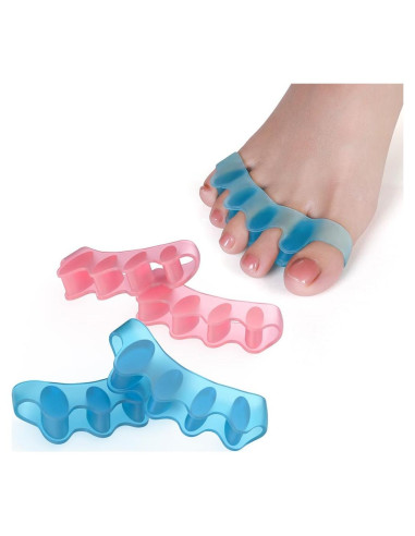 Separadores de Dedos Correctores de Juanetes Gel Azul/Rosa